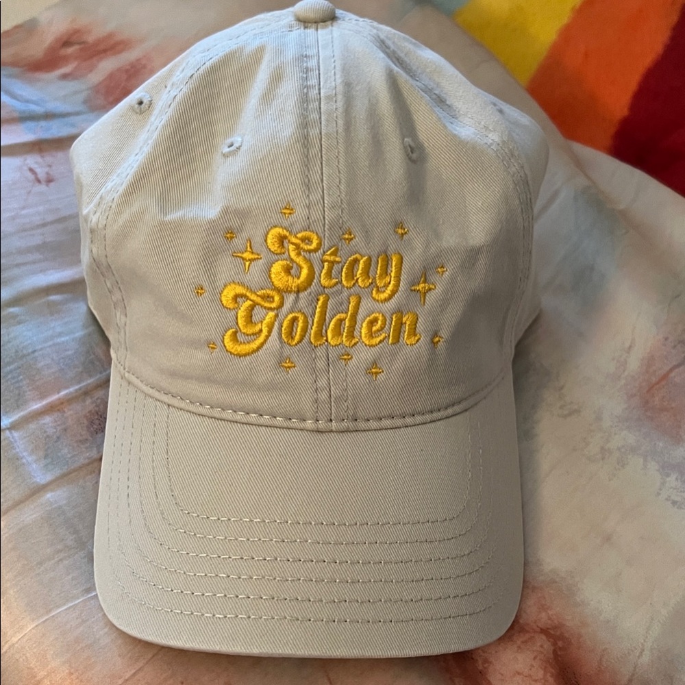 “Golden Girls” Stay Golden Cap - Cream and Yellow